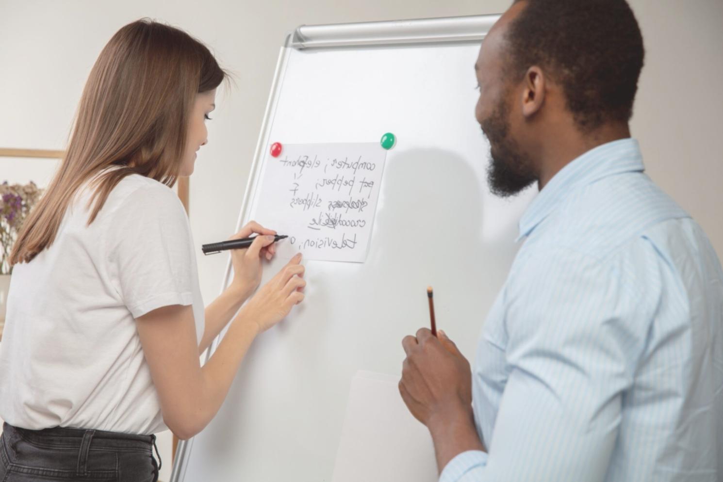 Options trading educational workspace with charts and learning materials